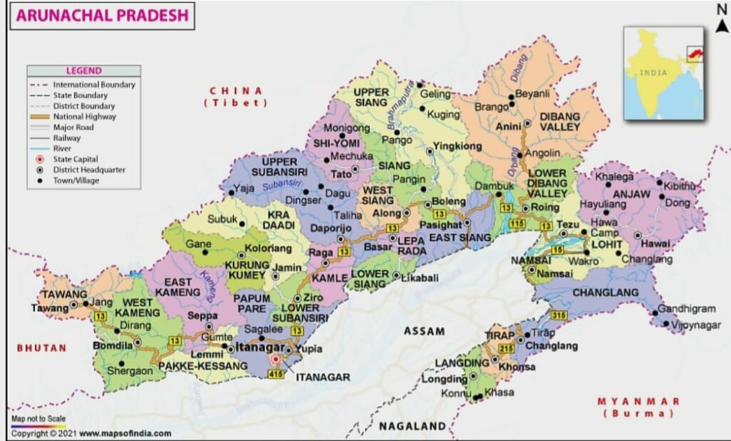 Bomdila Tourism Map