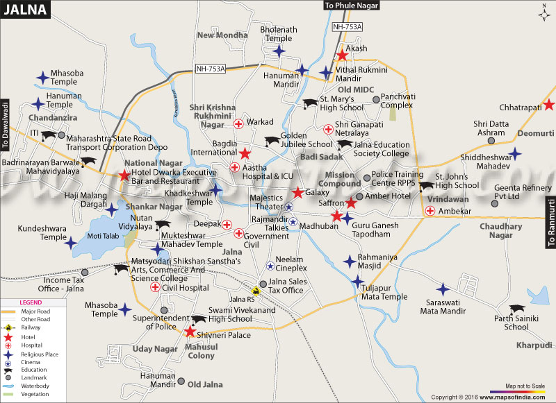 Jalna Tourism Map